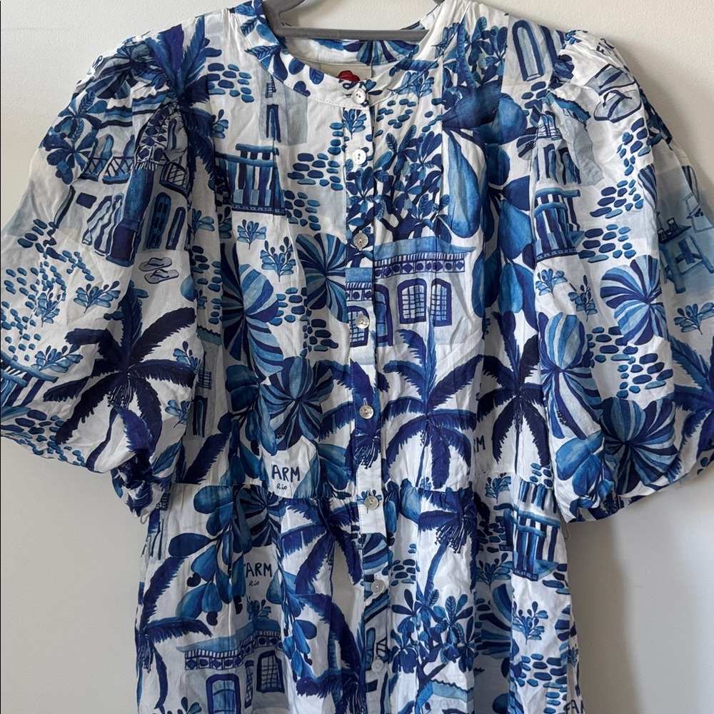 Farm Rio Sweet Rio Mini Dress Size M - Picture 4 of 13